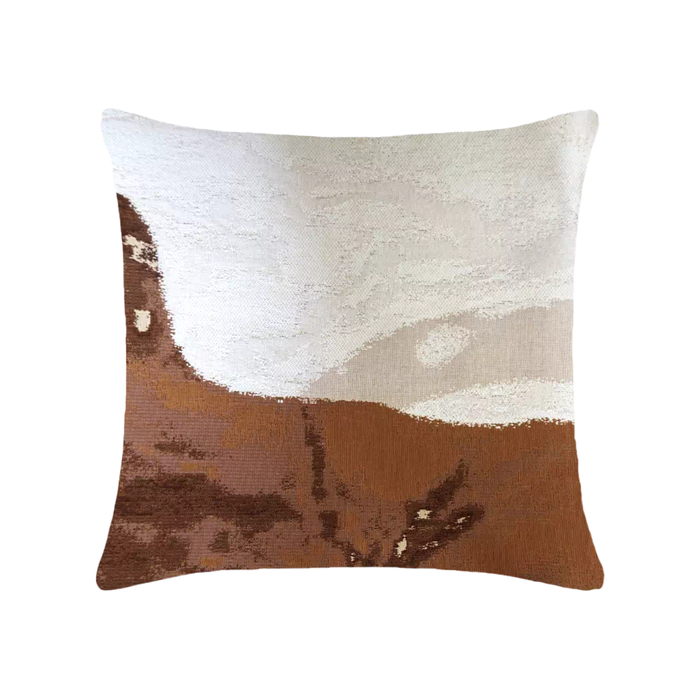 Coussin carré Terre d'Egypte - studio Anne Sophie Pailleret