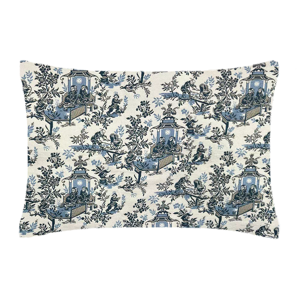 Coussin rectangulaire Le Chinois à la brouette - Musée de la Toile de Jouy