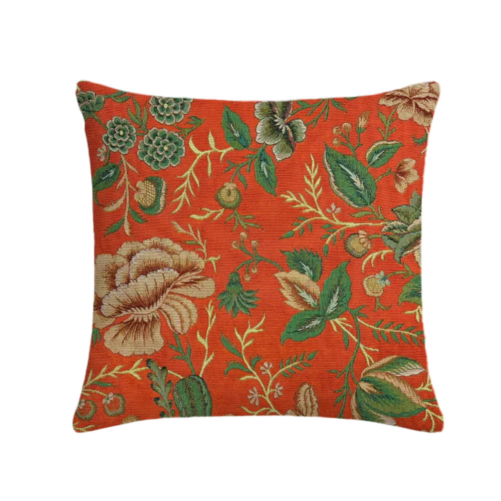 Coussin carré Fleurs Stylisées - Musée de la Toile de Jouy