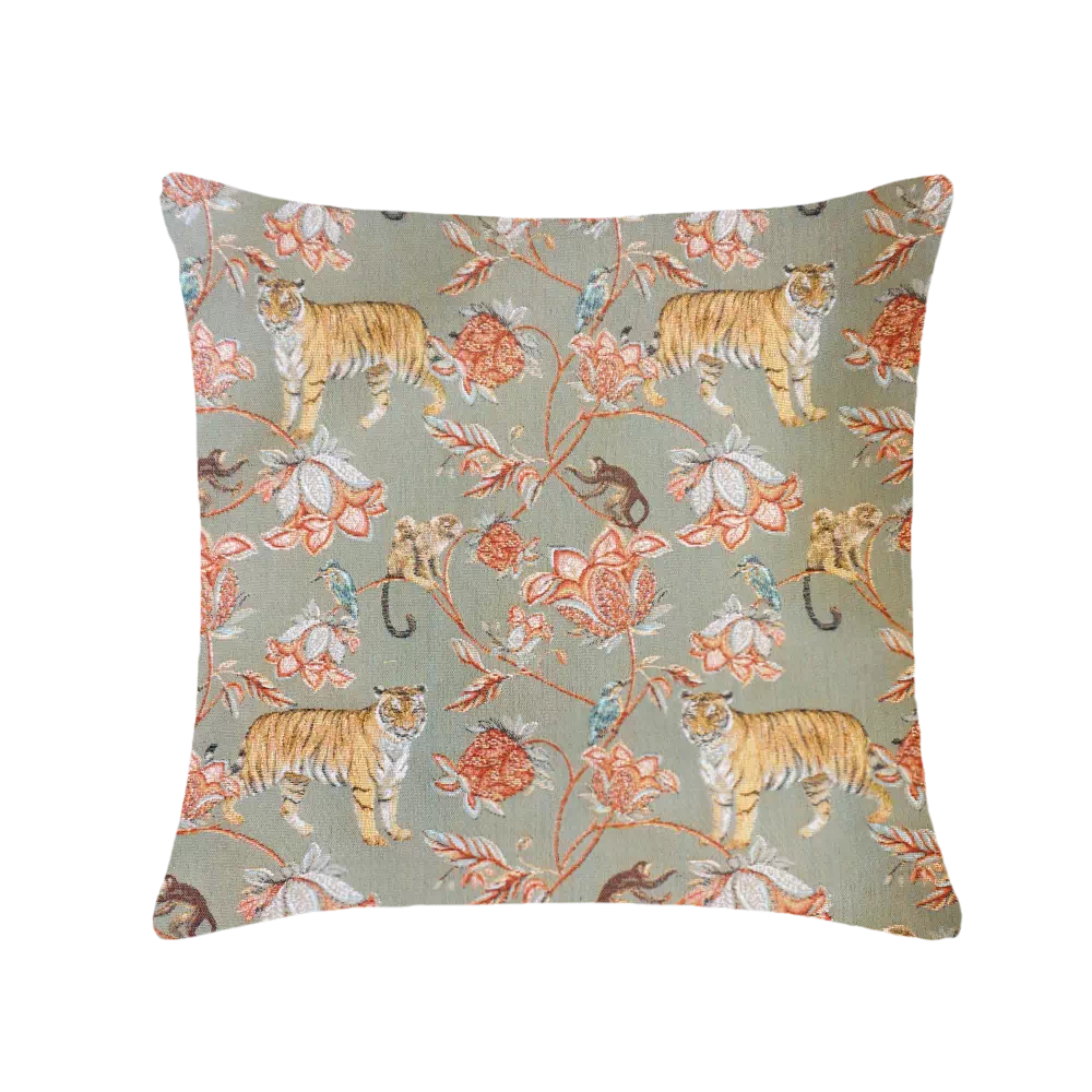 Coussin carré Indienne aux animaux