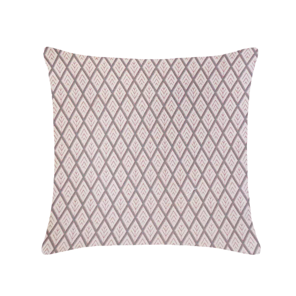 Coussin carré petits losanges rouge