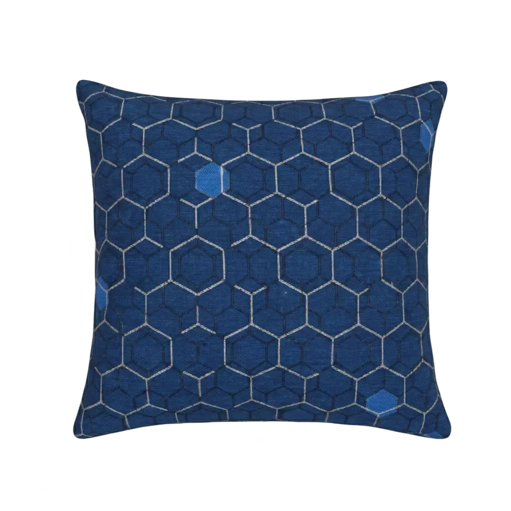 Ruche 2666T Housse de coussin ruche bleu
